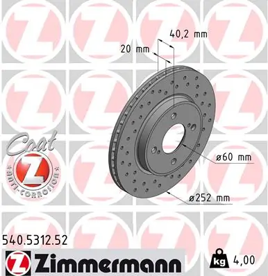 Brake Disc SPORT BRAKE DISC Z 540.5312.52