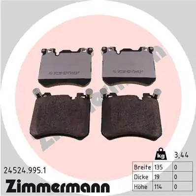 Brake Pad Set, disc brake rd:z 24524.995.1