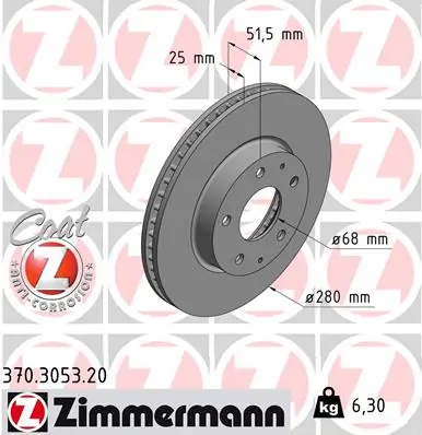Brake Disc COAT Z 370.3053.20