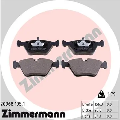 Brake Pad Set, disc brake 20968.195.1