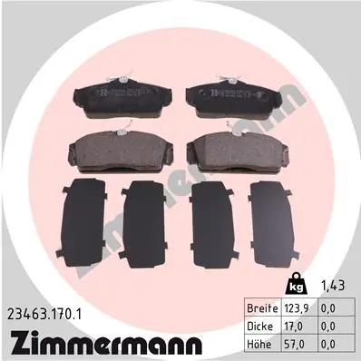 Brake Pad Set, disc brake 23463.170.1