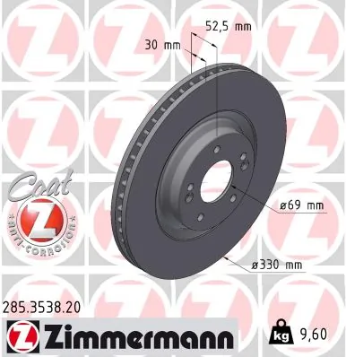 Brake Disc COAT Z 285.3538.20