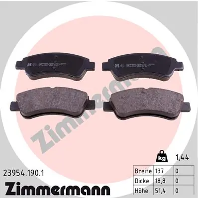 Brake Pad Set, disc brake 23954.190.1