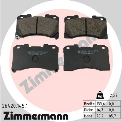 Brake Pad Set, disc brake 26420.145.1