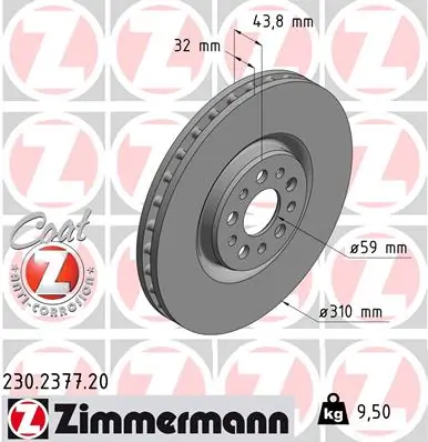 Brake Disc COAT Z 230.2377.20