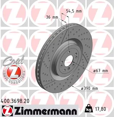 Brake Disc COAT Z 400.3698.20