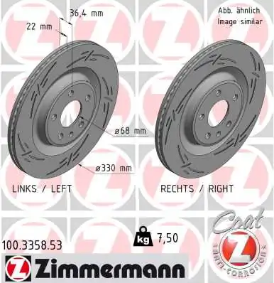 Brake Disc BLACK Z 100.3358.53