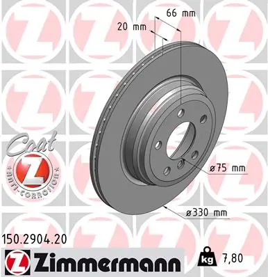 Brake Disc COAT Z 150.2904.20