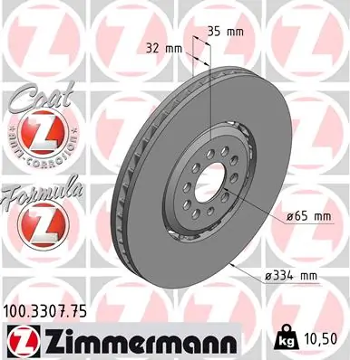 Brake Disc FORMULA Z BRAKE DISC 100.3307.75