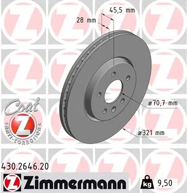 Brake Disc COAT Z 430.2646.20