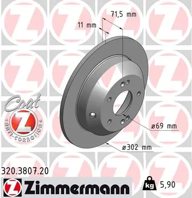 Brake Disc COAT Z 320.3807.20