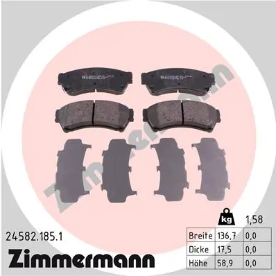 Brake Pad Set, disc brake 24582.185.1