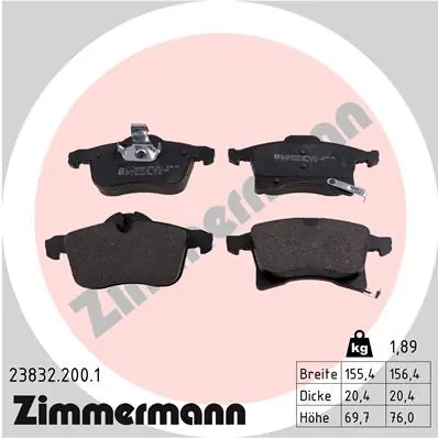 Brake Pad Set, disc brake 23832.200.1