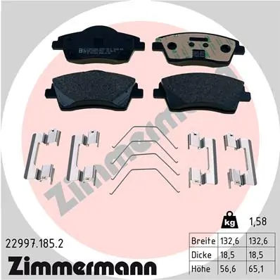 Brake Pad Set, disc brake 22997.185.2