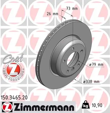 Brake Disc COAT Z 150.3465.20