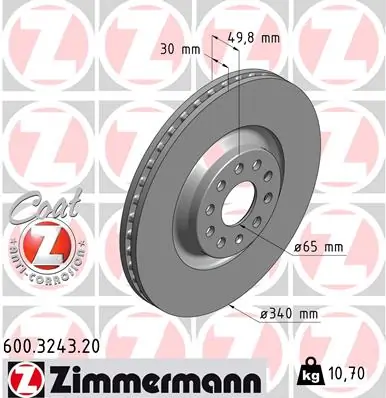 Brake Disc COAT Z 600.3243.20