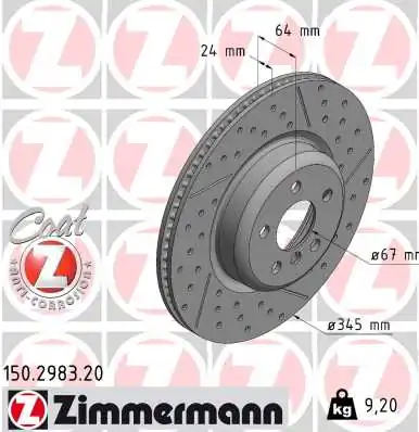 Brake Disc COAT Z 150.2983.20