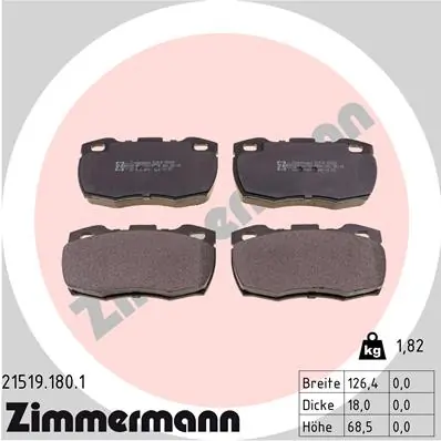 Brake Pad Set, disc brake 21519.180.1