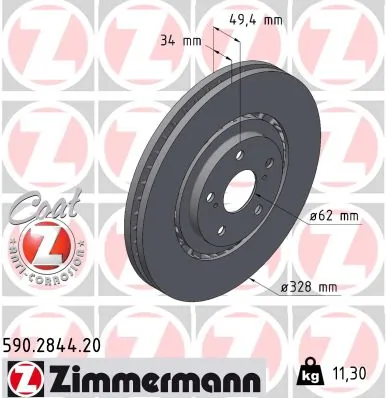 Brake Disc COAT Z 590.2844.20