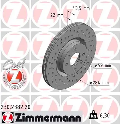 Brake Disc COAT Z 230.2382.20