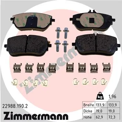 Brake Pad Set, disc brake 22988.190.2