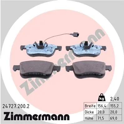 Brake Pad Set, disc brake 24727.200.2