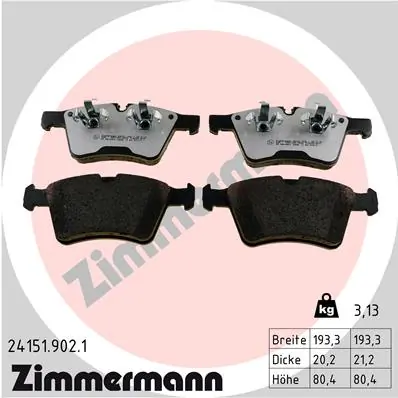 Brake Pad Set, disc brake rd:z 24151.902.1