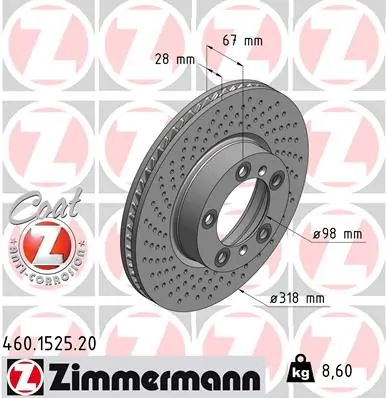 Brake Disc COAT Z 460.1525.20