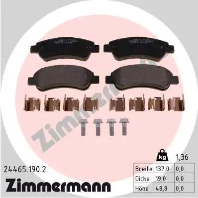 Brake Pad Set, disc brake 24465.190.2