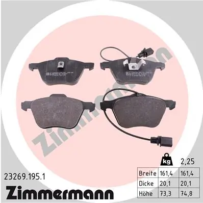 Brake Pad Set, disc brake 23269.195.1