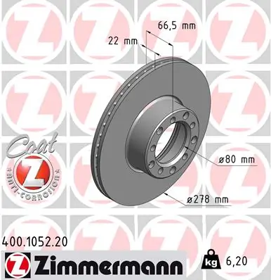 Brake Disc COAT Z 400.1052.20