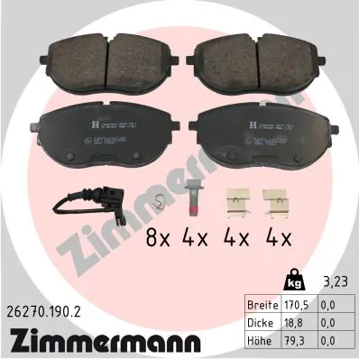 Brake Pad Set, disc brake 26270.190.2