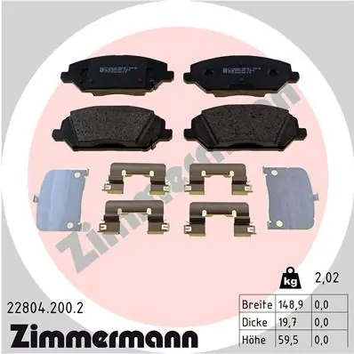 Brake Pad Set, disc brake 22804.200.2