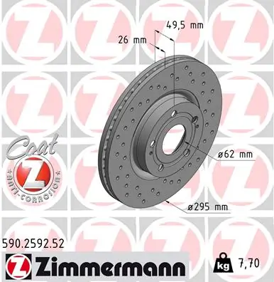 Brake Disc SPORT BRAKE DISC Z 590.2592.52