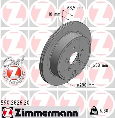 Brake Disc COAT Z 590.2826.20