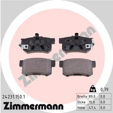 Brake Pad Set, disc brake 24231.150.1