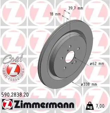 Brake Disc COAT Z 590.2838.20
