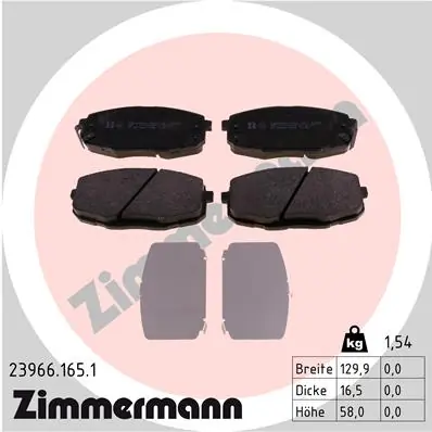 Brake Pad Set, disc brake 23966.165.1