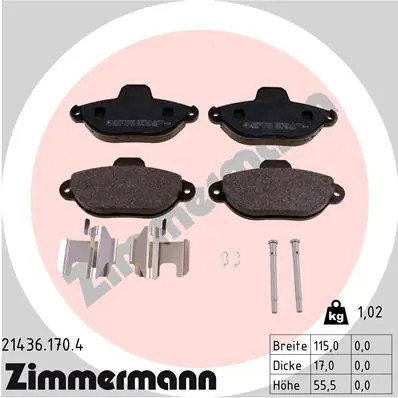 Brake Pad Set, disc brake 21436.170.4
