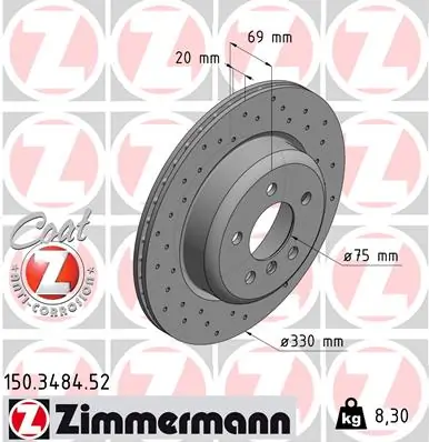 Brake Disc SPORT BRAKE DISC Z 150.3484.52
