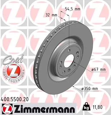 Brake Disc COAT Z 400.5500.20