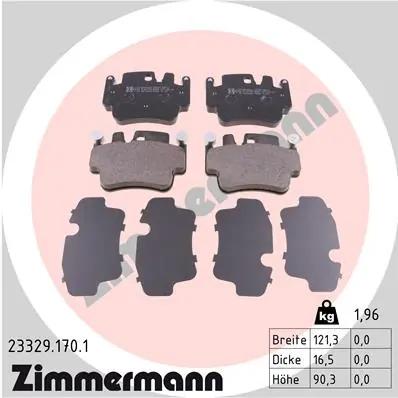 Brake Pad Set, disc brake 23329.170.1
