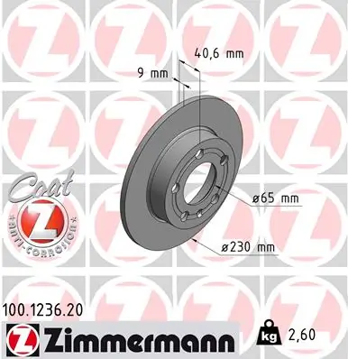 Brake Disc COAT Z 100.1236.20