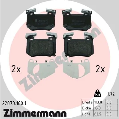Brake Pad Set, disc brake 22873.160.1