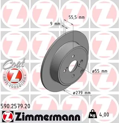 Brake Disc COAT Z 590.2579.20