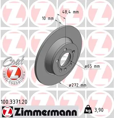 Brake Disc COAT Z 100.3371.20