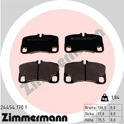 Brake Pad Set, disc brake 24454.170.1