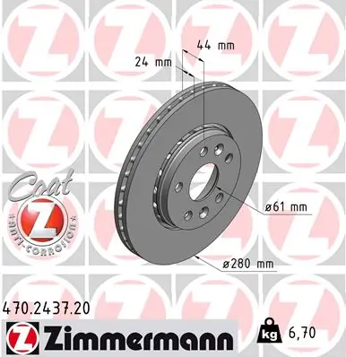 Brake Disc COAT Z 470.2437.20