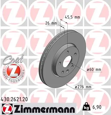 Brake Disc COAT Z 430.2621.20
