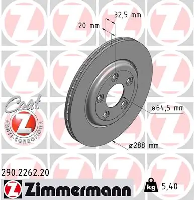 Brake Disc COAT Z 290.2262.20